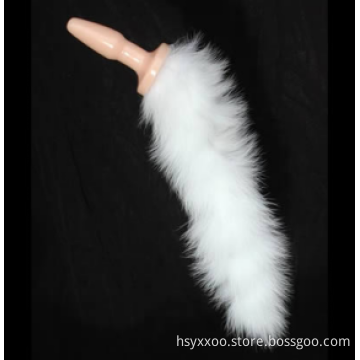 SM Silicon Cat tail anal plug with fur tail Small Butt Plug Sex toy Anal Sex Toy Masturbation Toys For Adult